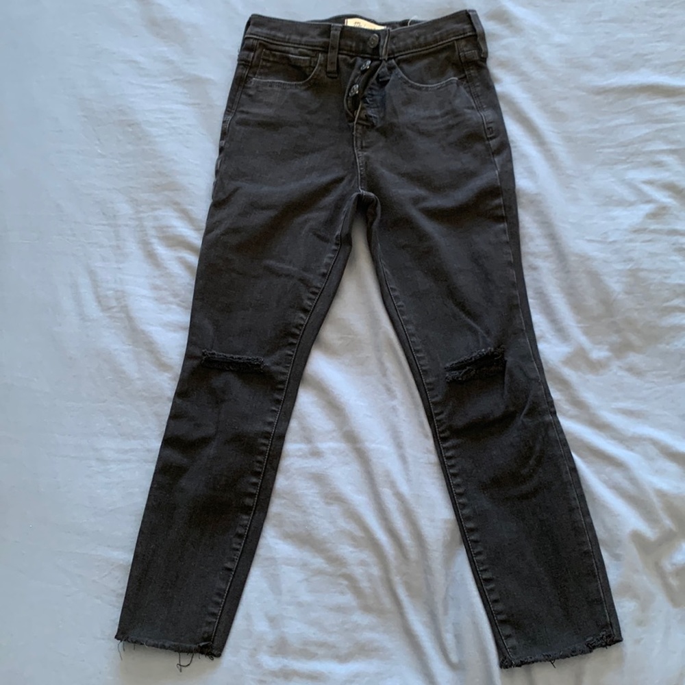 Madewell 10" High-Rise Roadtripper Supersoft Skinny Jean in Black Size 25P